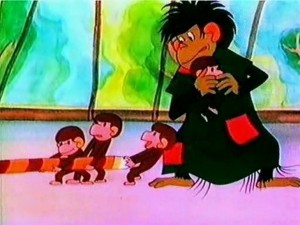 Создать мем: осторожно обезьянки картинки из мультфильма, картинка из мультфильма осторожно обезьянки, осторожно обезьянки мультфильм 1984