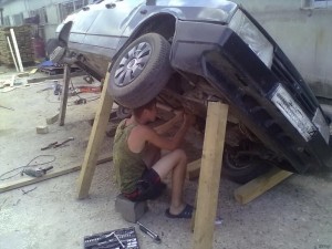 Create meme: the beginning of the repair, funny pictures, auto repair