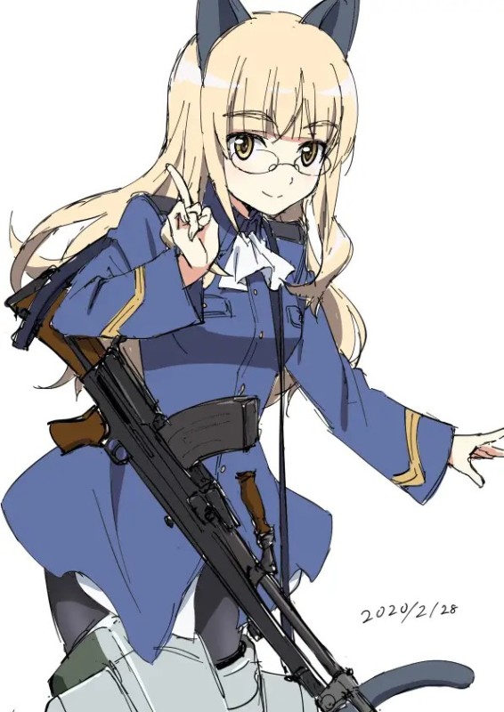 Create meme: strike witches, The Klosterman Assault Witches, girls frontline MG42