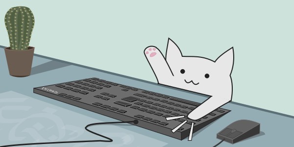Создать мем: кот за компом, кот, рисунки на клавиатуру