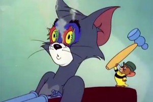Create meme: the cat from Tom and Jerry, cat Tom and Jerry, Tom and Jerry match in the eyes