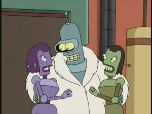 Create meme: strip club, futurama, Bender from futurama