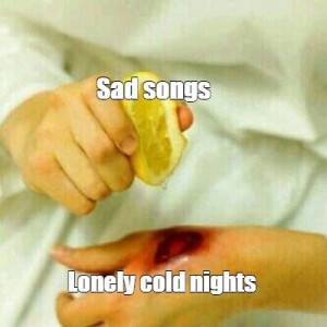 Create meme: sad song, sad meme, finger