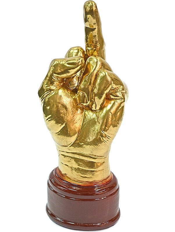 Create meme: statuette of golden hands, statuettes for awarding, figurine