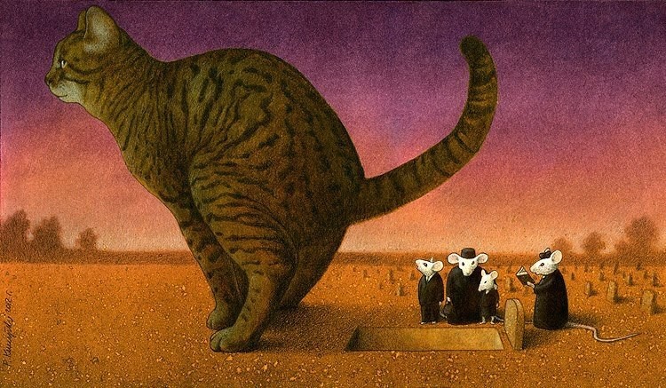 Create meme: paintings by Pavel Kuczynski, cat picture, Pavel Kuchinsky is an artist