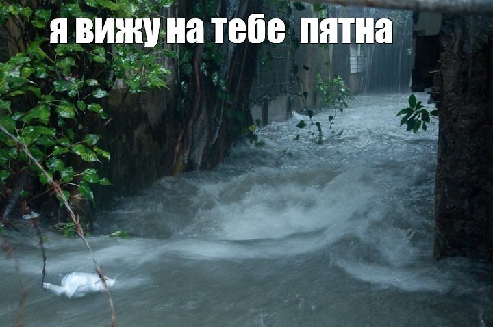 Create meme: banjir, nature , flood 