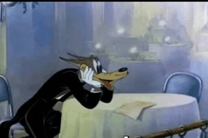 Создать мем: мультяшный волк гифка, tex avery wolf whistle, wolf whistle gif