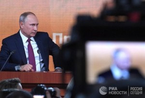Создать мем: Press conference of Putin on December 14-2017