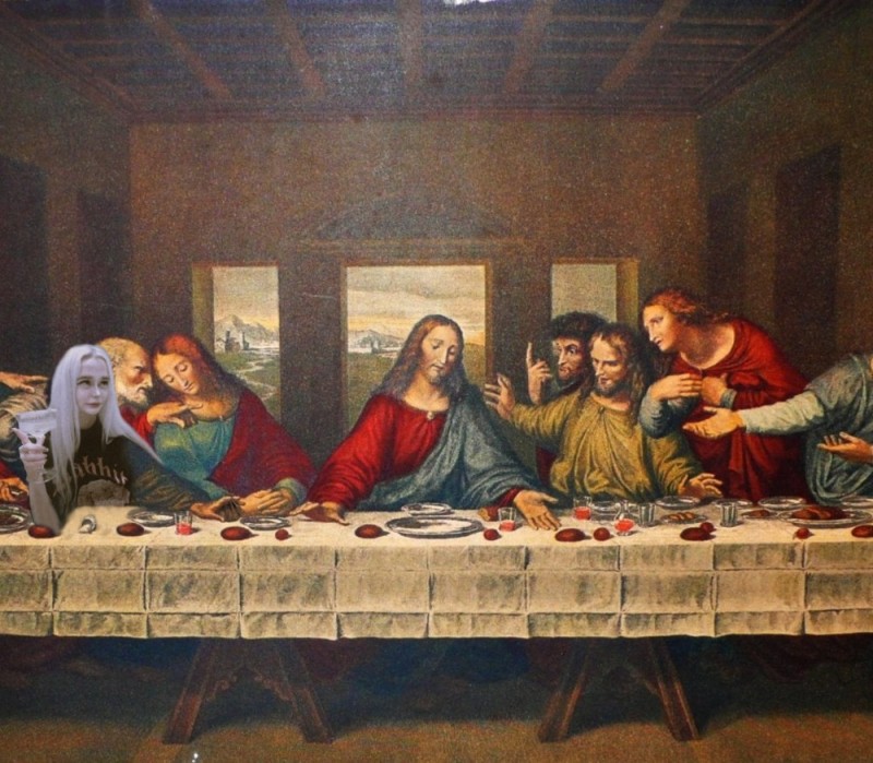 Создать мем: тайная вечеря, тайная вечеря микеланджело, леонардо да винчи тайная вечеря оригинал