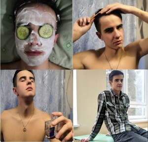 Create meme: face mask, the mask on the face with their hands, Male