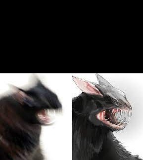 Create meme: cat venom meme, a werewolf demon, monsters fantasy