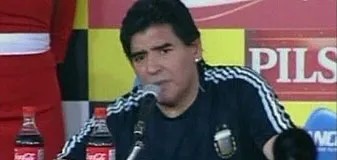 Create meme: Diego Armando Maradona, Diego Maradona , Diego Maradona is the coach of the Argentine national team