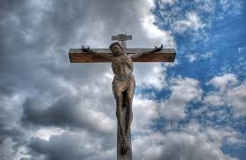 Create meme: statue, jesus christ, cross