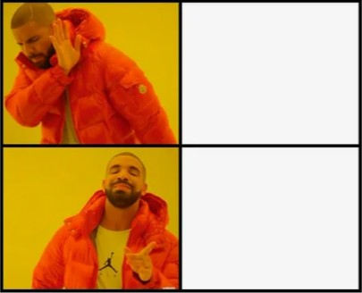 Create meme: screenshot , memes with Drake pattern, the meme with the guy in the orange jacket