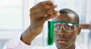 Create meme: finally a meme scientist, a negro with a test tube, chalk Board