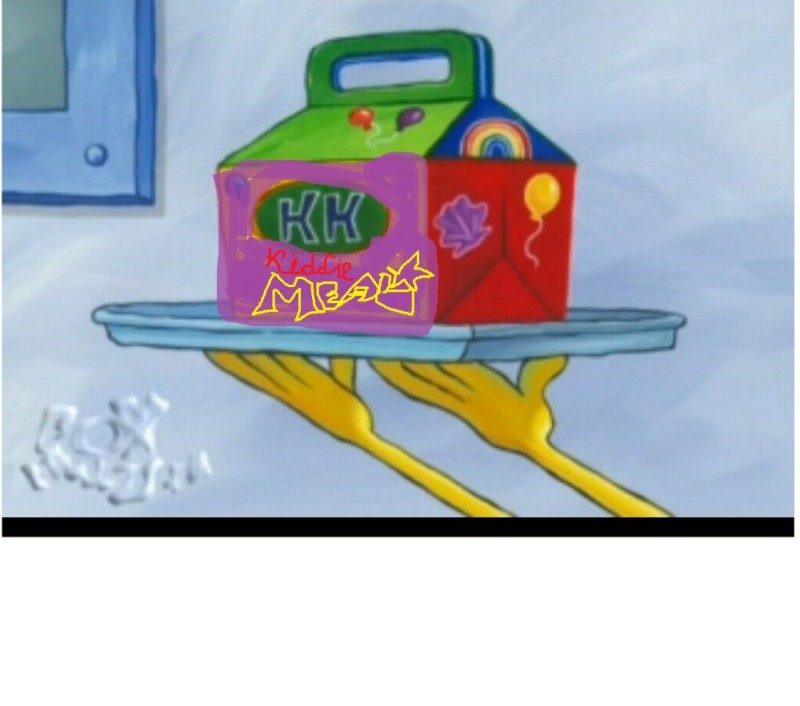 Создать мем: krusty krab kiddie meal, krusty krab, krusty krab kids meal