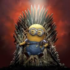 Create meme: Wild minion, The minion on the Iron throne, minions 