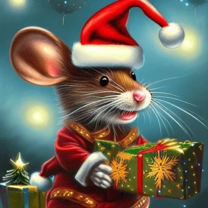 Create meme: cards happy new year, mouse, happy new year