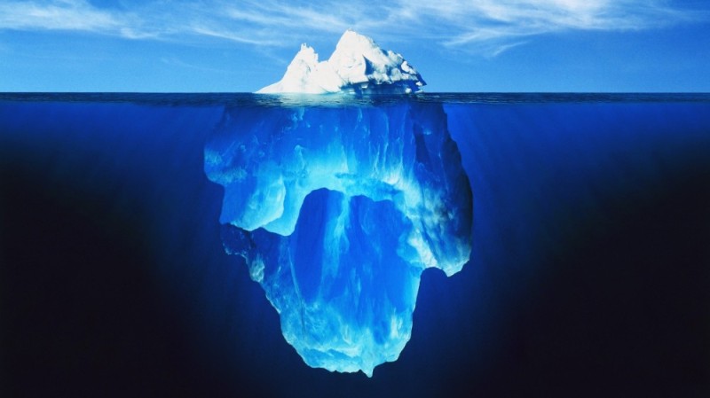 Create meme: iceberg under water, hidden costs, the tip of the iceberg