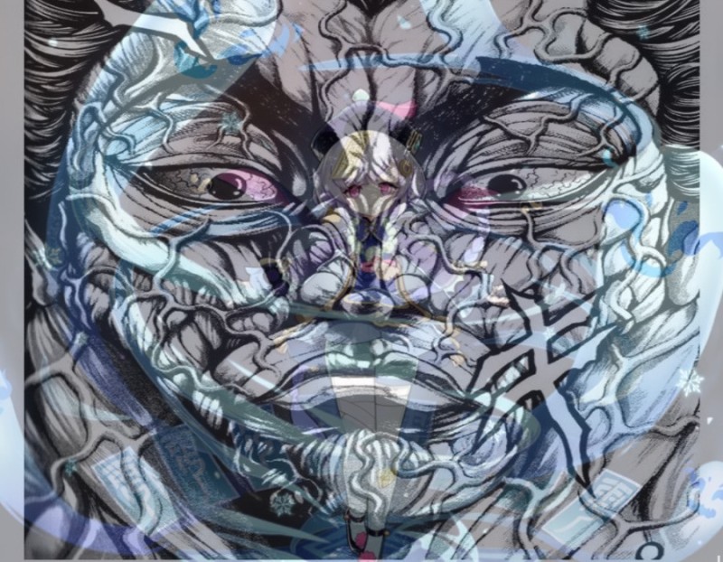 Создать мем: ханма юдзиро лицо, японские маски демонов, японский демон