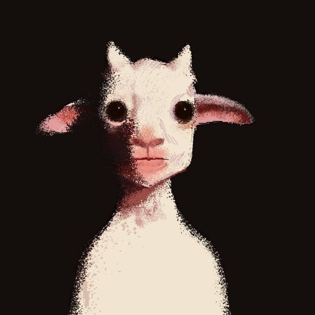 Создать мем: человек, creepy goat, смешные животные