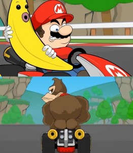 Create meme: Mario, Mario Kart 8, racist mario