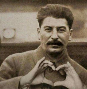 Create meme: Stalin is alive, Stalin with a heart meme, Joseph Stalin