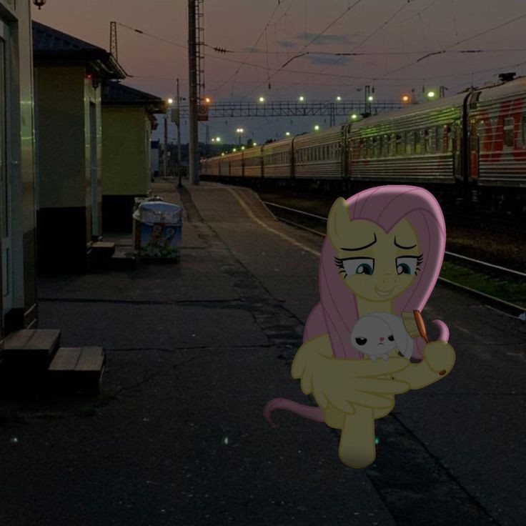 Create meme: train ride, train , fluttershy frames