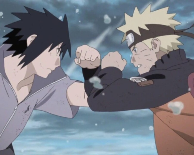 Создать мем: naruto vs sasuke, наруто против саске, битва наруто и саске