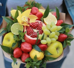 Create meme: fruit bouquet on September 1, a bouquet of fruit, fruity bouquet