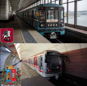 Create meme: the subway car 81 717, the train station Vorob'evy Gory, VAGONMASH