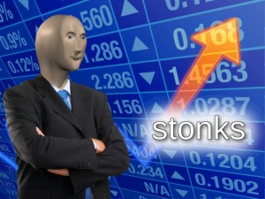 Create meme: stonks, stonks stinks, meme of stonx