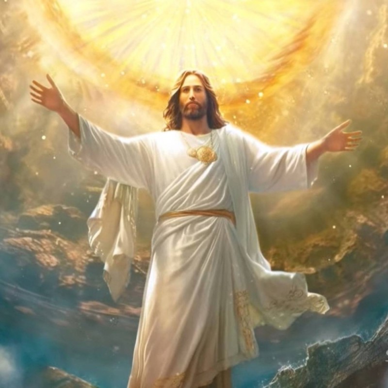 Create meme: The painting of Jesus, The ascension of Jesus Christ, The ascension of Christ