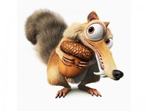 Create meme: squirrel from ice age, Skrat from ice age, ice age squirrel
