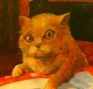 Создать мем: кот, кошки, портрет кота живопись