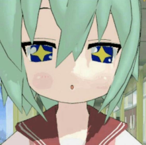 Create meme: anime funny, anime cute, lucky star 