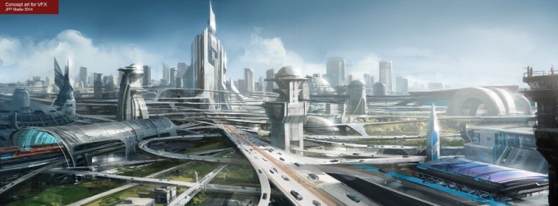 Create meme: the city of the future, panorama of the future, futuristic architecture of the future concept