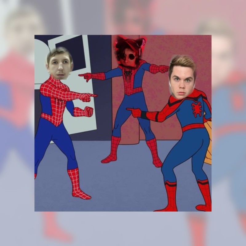 Создать мем: человек-паук, человек паук показывает на человека паука мем, мем человек паук
