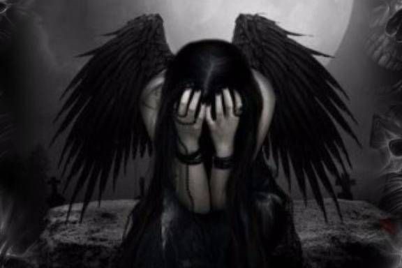Create meme: Gothic angel, angel black, fallen angel art