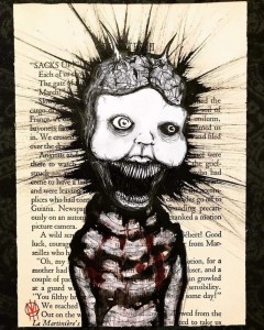 Создать мем: бабадук рисунок, horror, страшные куклы