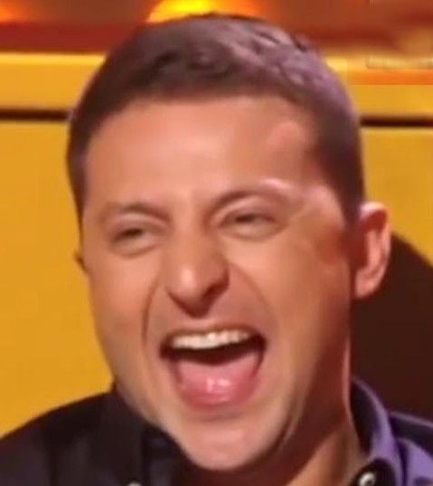 Create meme: make the comedian laugh, zelensky is laughing, come here, Vasya, make the comedian laugh