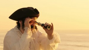 Create meme: pirate, sailor, vintage spyglass movie footage