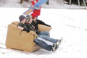Create meme: sled, once, funny pics on the sled
