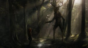 Создать мем: мистические существа, дух леса олень, лес брокилон ведьмак 3