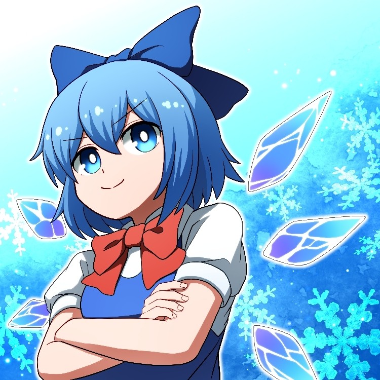 Create meme: cirno touhou, touhou hisoutensoku, cirno nineball