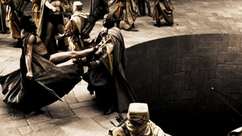 Create meme: this is Sparta, 300 Spartans the pit, 300 Spartans: the Rise of an Empire