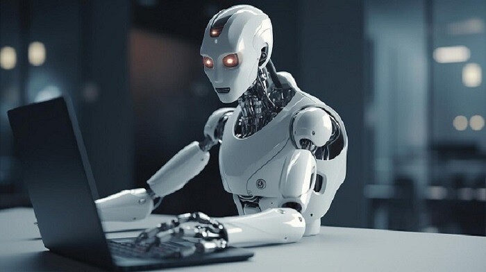 Создать мем: робот помощник, робот искусственный интеллект, компьютерный робот