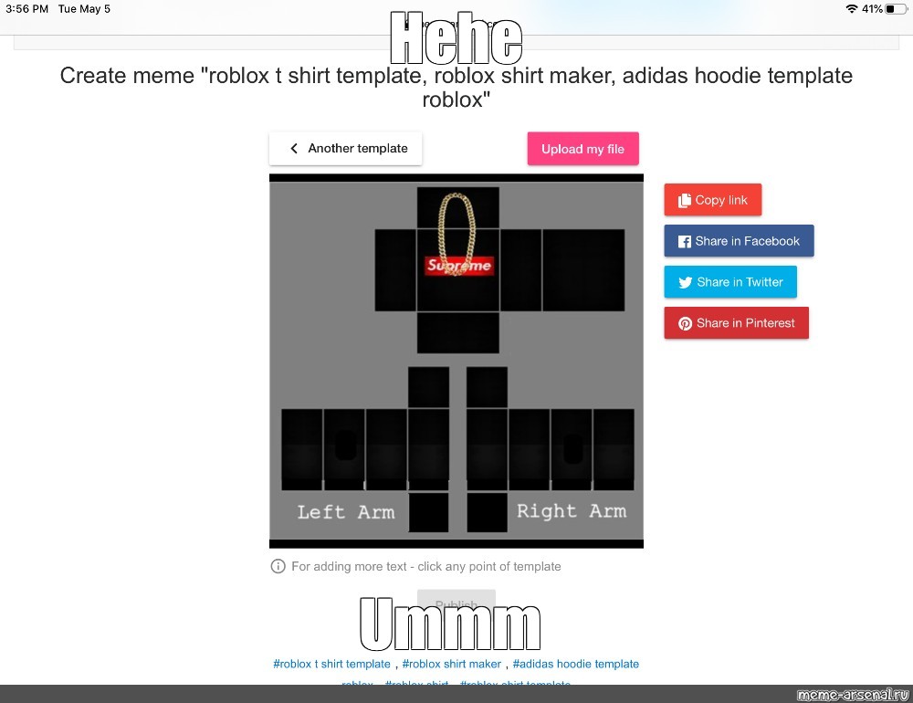 Create meme roblox template, roblox shirt black, the get clothing