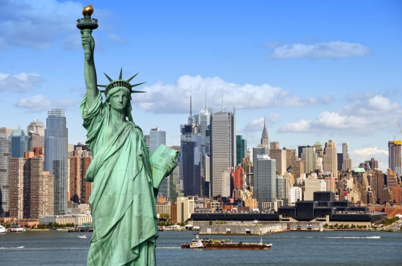 Создать мем: америка нью йорк, какого цвета статуя свободы в нью-йорке, нью йорк сша