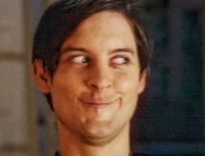 Create meme: Tobey Maguire, Tobey Maguire meme smile, Tobey Maguire smile